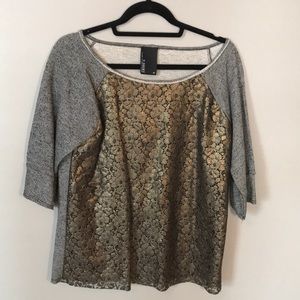 Anthropologie metallic shirt